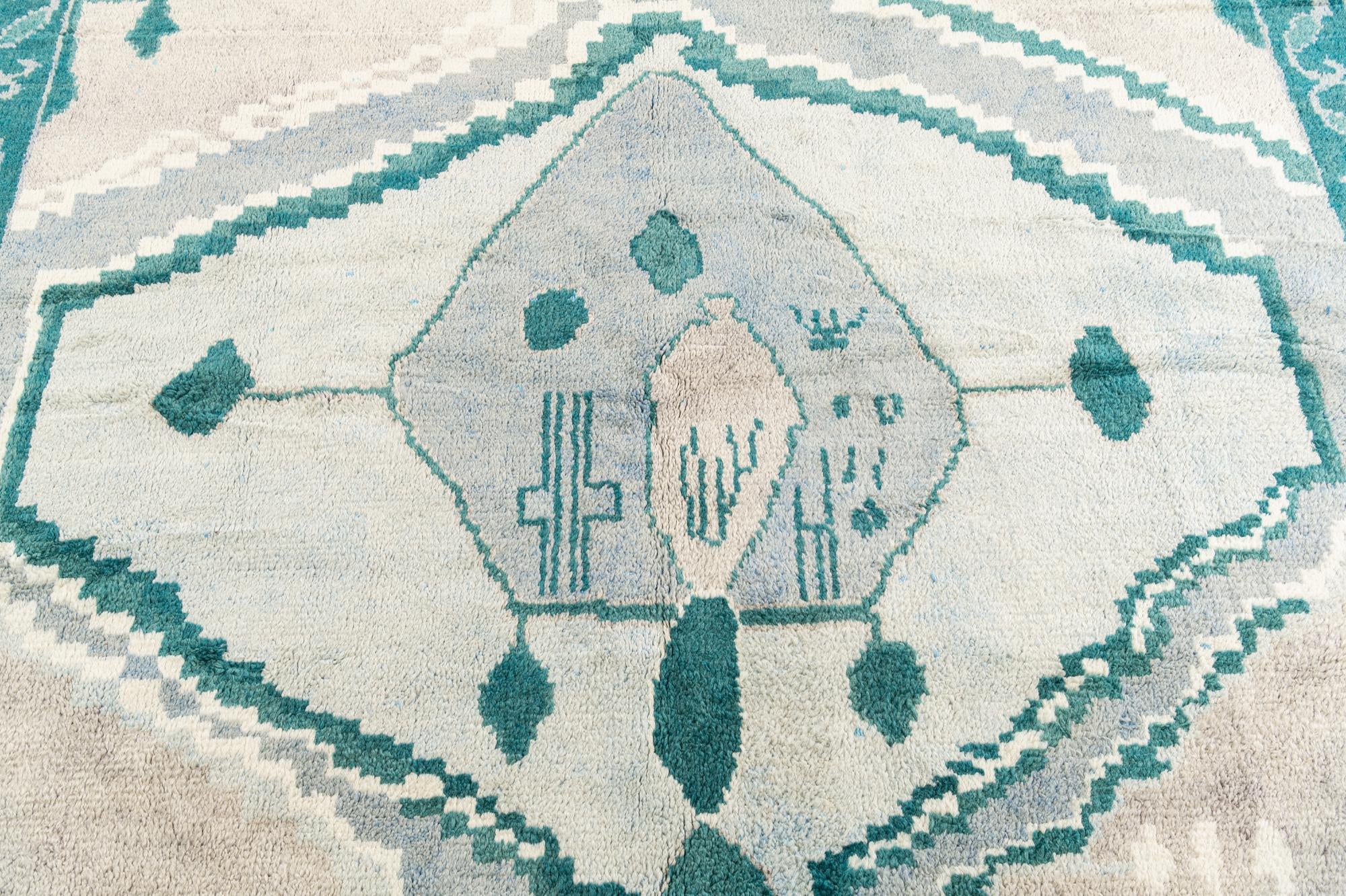 8' 6 x 12' Hand Knotted Moroccan Wool Rug