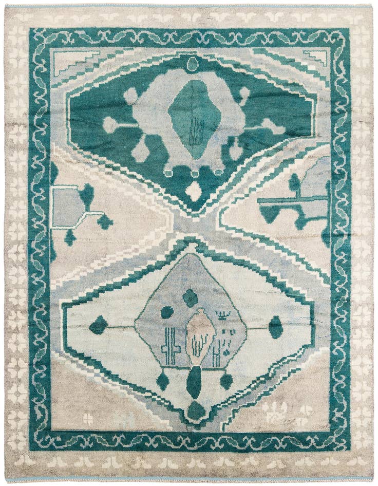 Detail image of 8' 6 x 12' Hand Knotted Moroccan Wool Rug