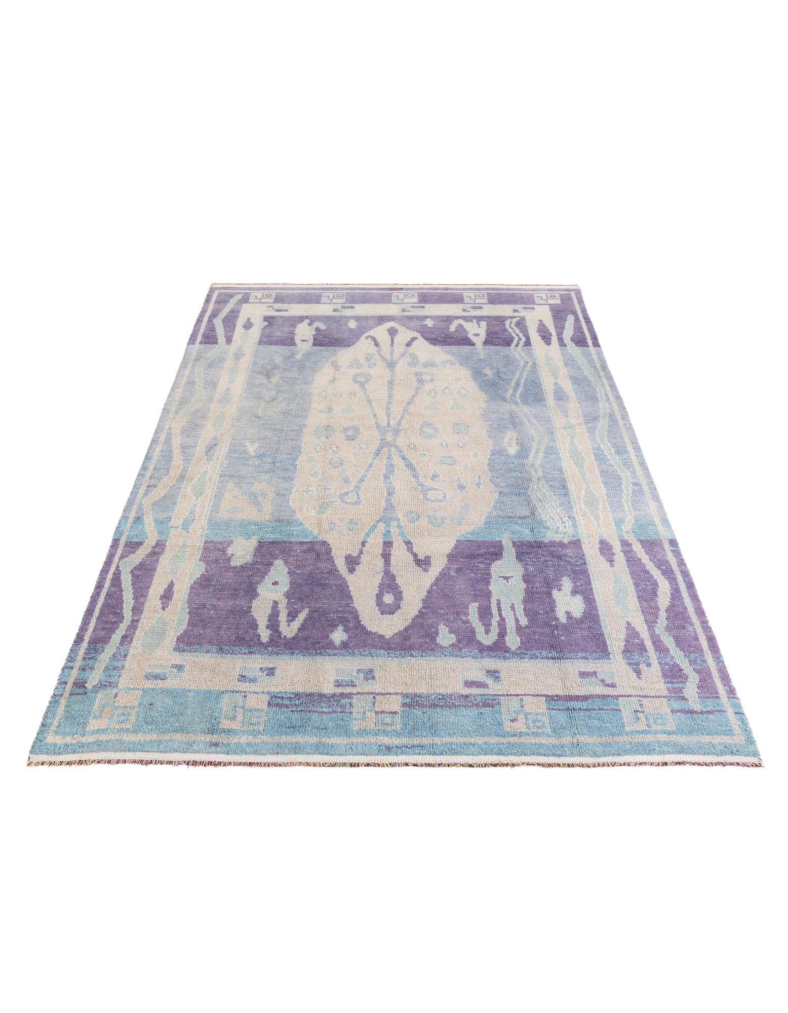 7' 7 x 10' 3 Hand Knotted Moroccan Wool Rug