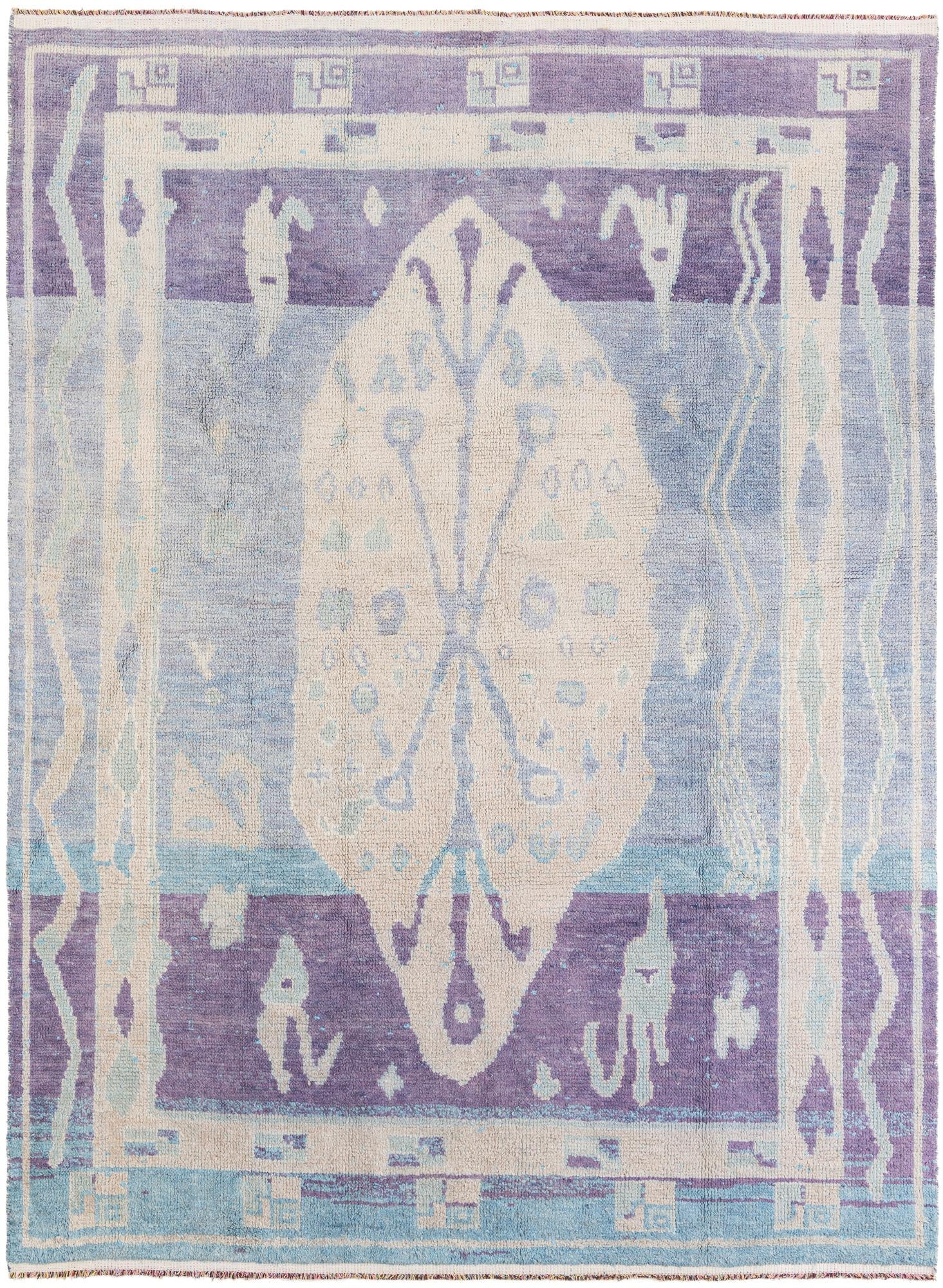 7' 7 x 10' 3 Hand Knotted Moroccan Wool Rug