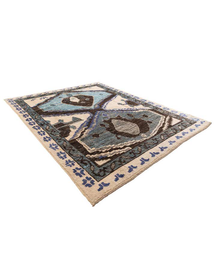 8' 7 x 10' 9 Hand Knotted Moroccan Wool Rug
