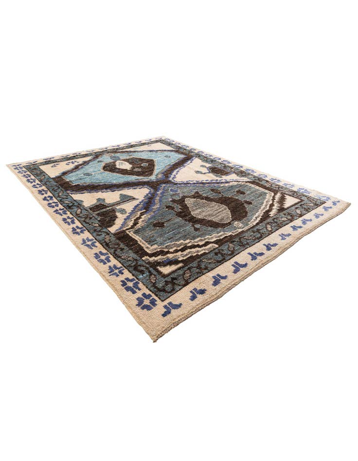 Detail image of 8' 7 x 10' 9 Hand Knotted Moroccan Wool Rug