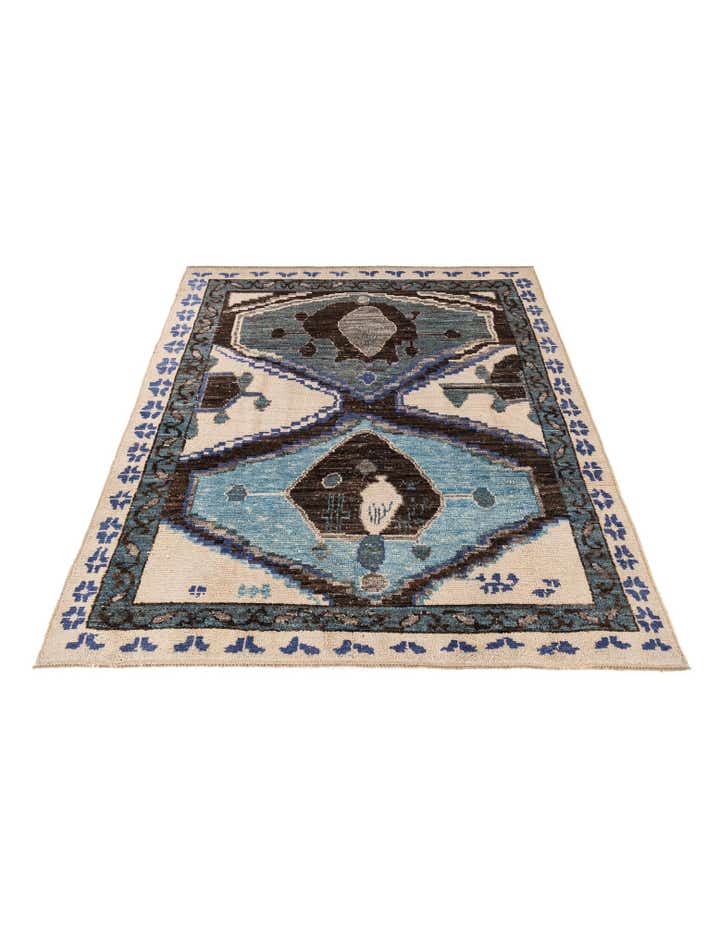 8' 7 x 10' 9 Hand Knotted Moroccan Wool Rug