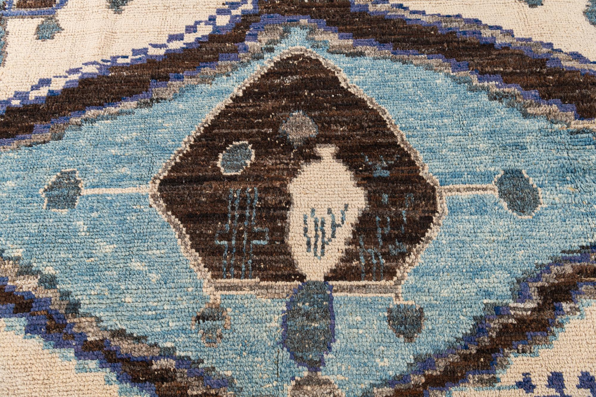 8' 7 x 10' 9 Hand Knotted Moroccan Wool Rug