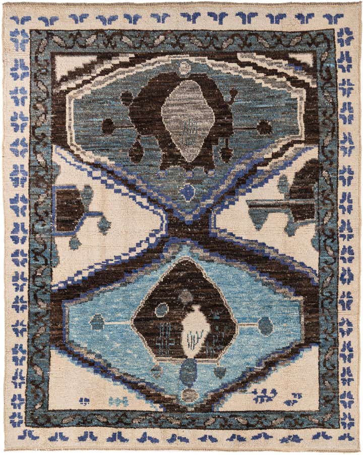 8' 7 x 10' 9 Hand Knotted Moroccan Wool Rug