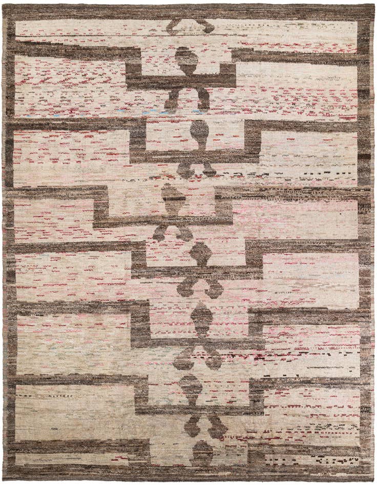 Detail image of 12' 3 x 15' 1 Hand Knotted Moroccan Wool Rug
