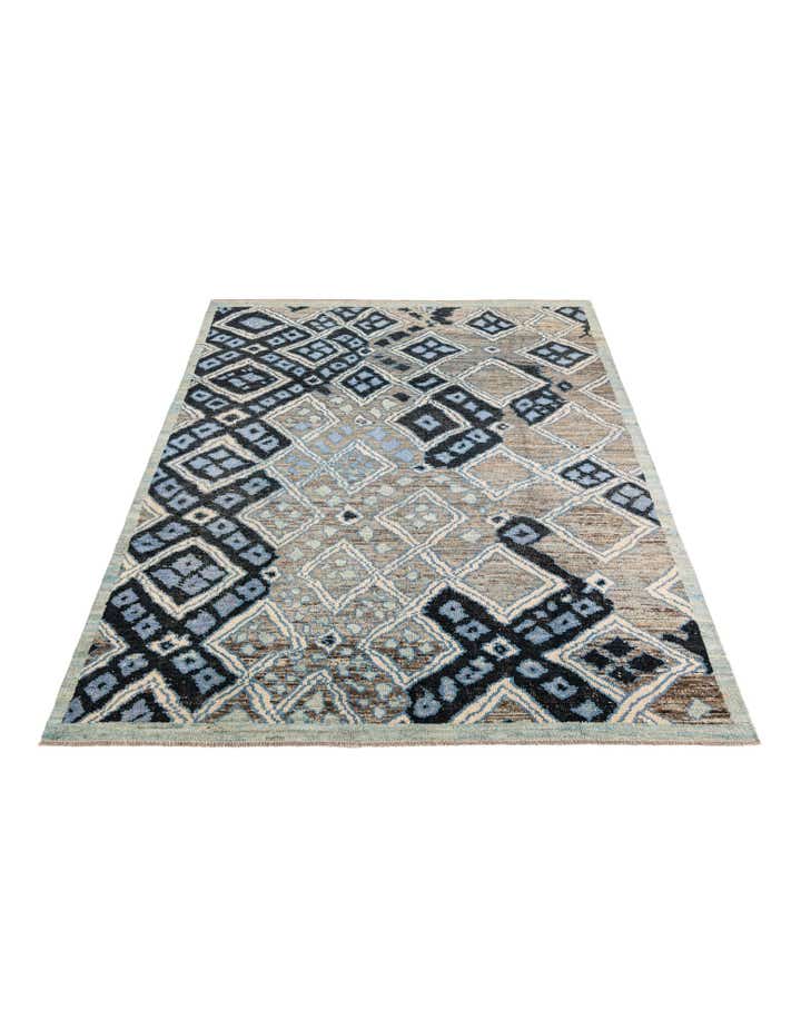 8' 2 x 10' 2 Hand Knotted Moroccan Wool Rug