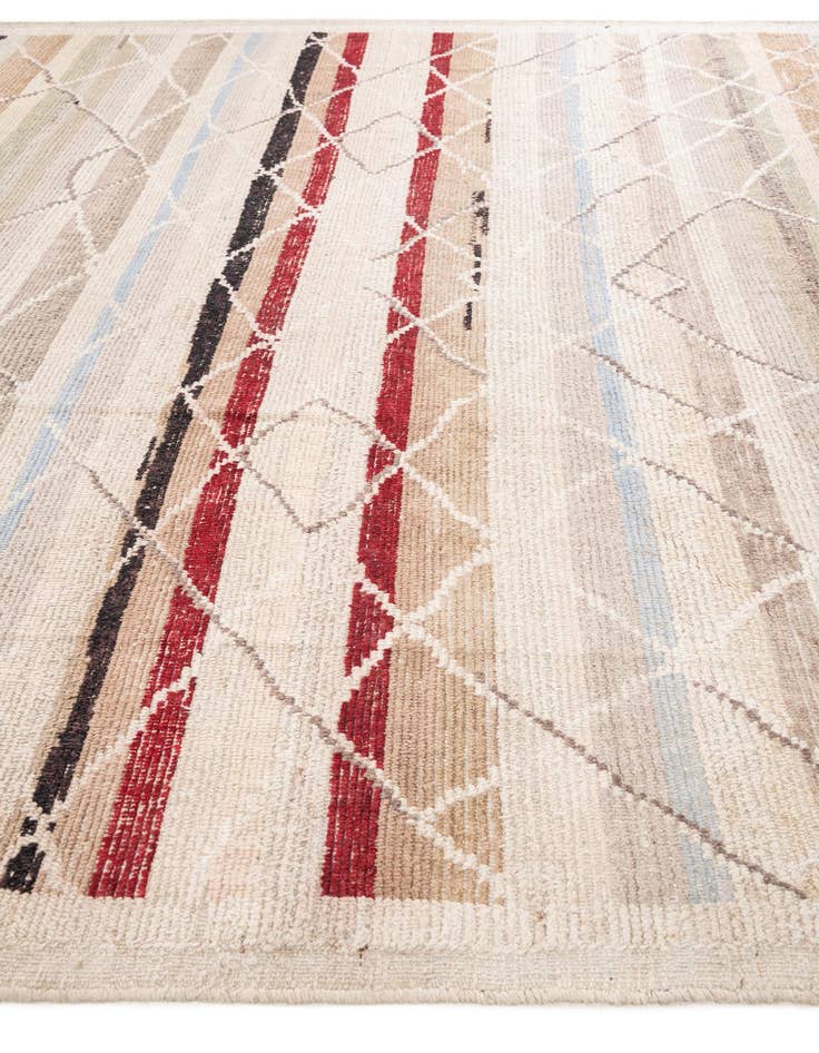 Detail image of 9' 6 x 11' 8  Hand Knotted Moroccan Wool Rug