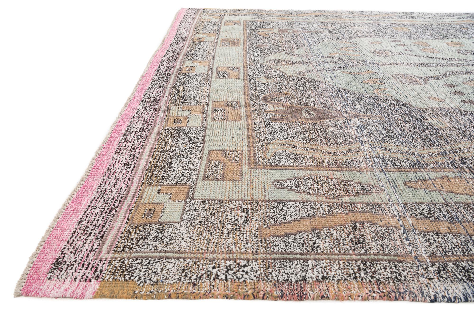 8' 10 x 12' 1 Hand Knotted Moroccan Wool Rug