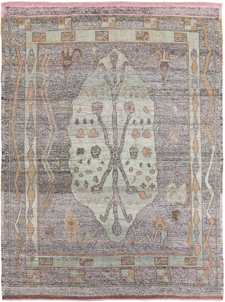 8' 10 x 12' 1 Hand Knotted Moroccan Wool Rug