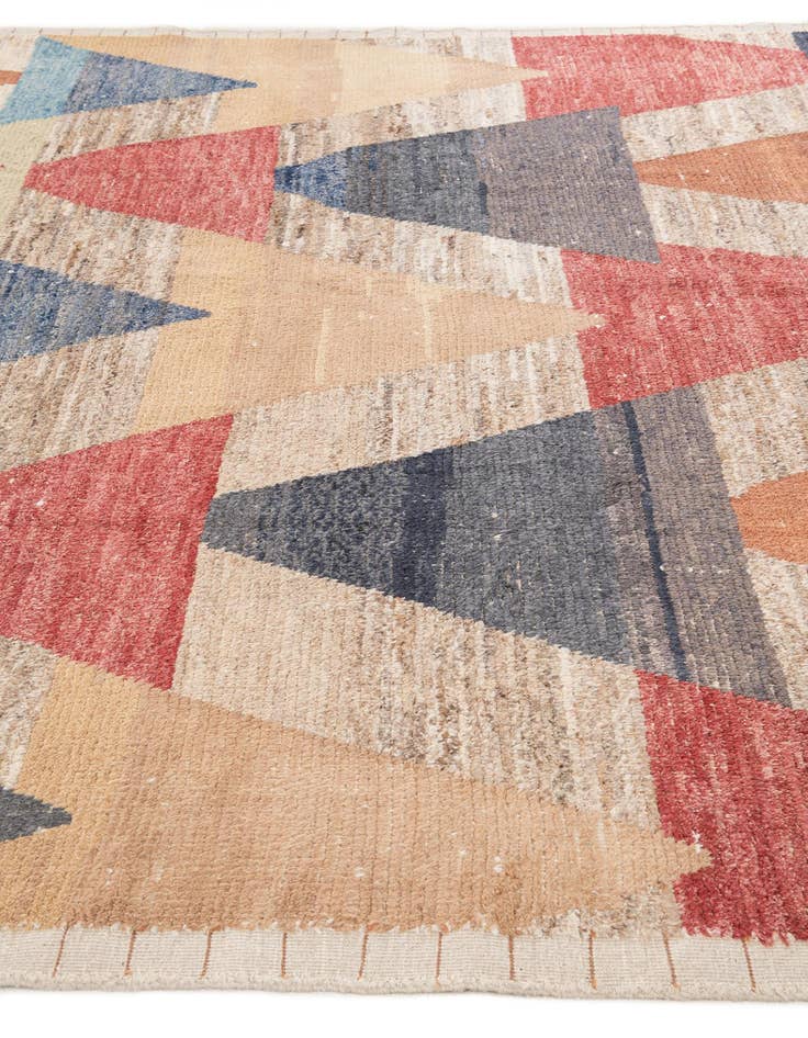 Detail image of 8' 10 x 13'  Hand Knotted Moroccan Wool Rug
