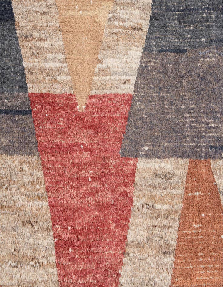 Detail image of 8' 10 x 13'  Hand Knotted Moroccan Wool Rug