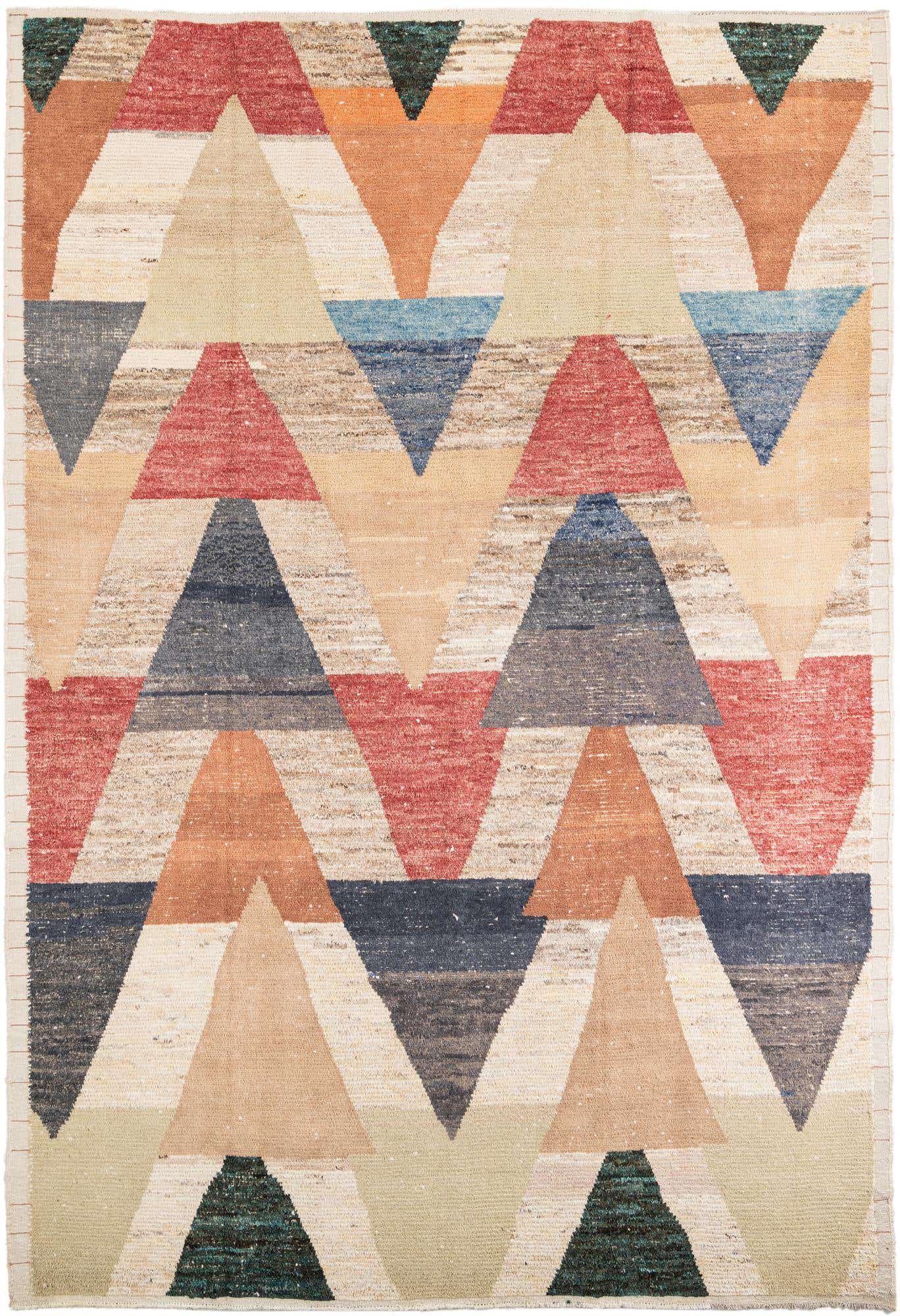 8' 10 x 13' Hand Knotted Moroccan Wool Rug