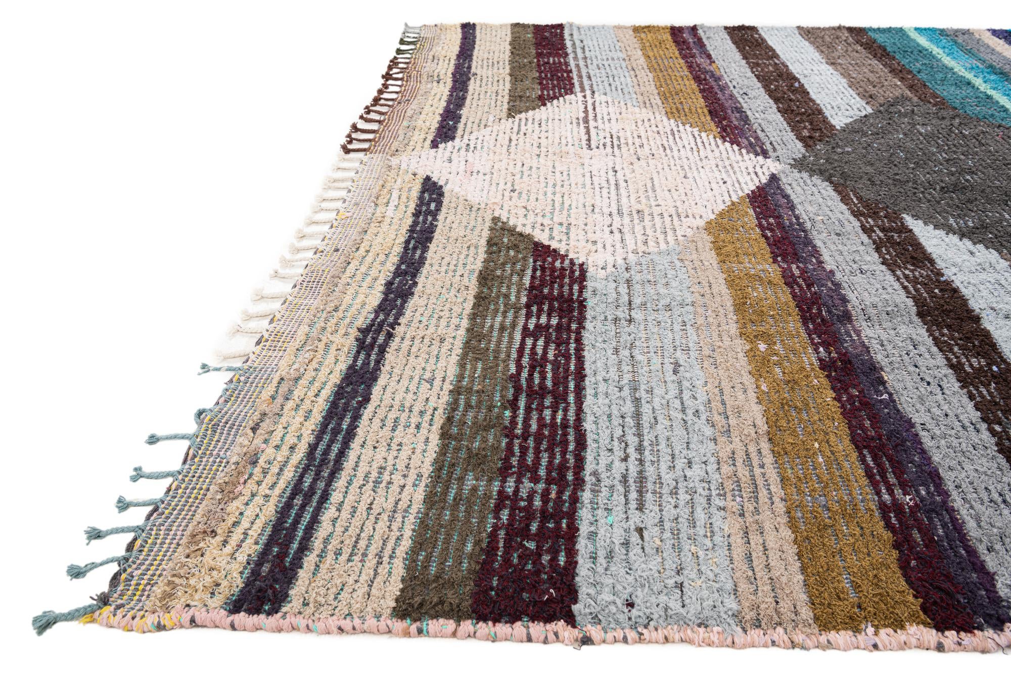 8' 2 x 10' 4 Hand Knotted Moroccan Wool Rug