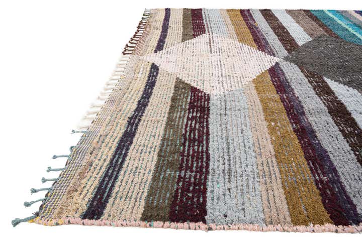 8' 2 x 10' 4 Hand Knotted Moroccan Wool Rug