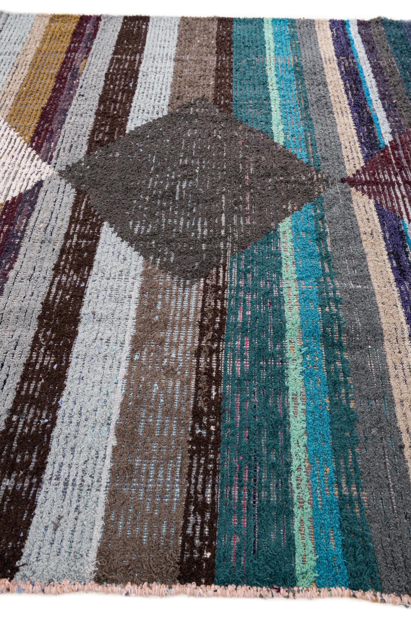 8' 2 x 10' 4 Hand Knotted Moroccan Wool Rug