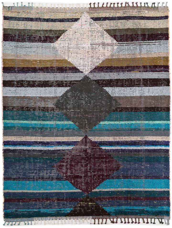 8' 2 x 10' 4 Hand Knotted Moroccan Wool Rug