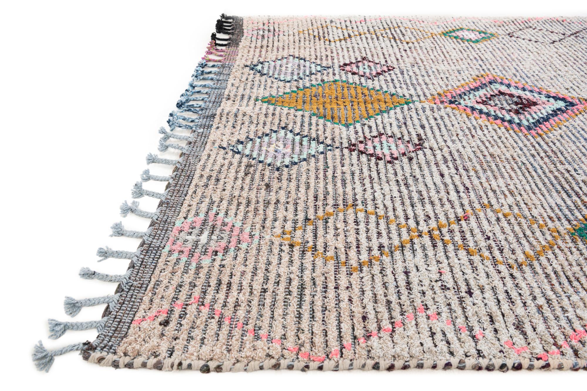 5' 8 x 8' 3 Hand Knotted Moroccan Wool Rug