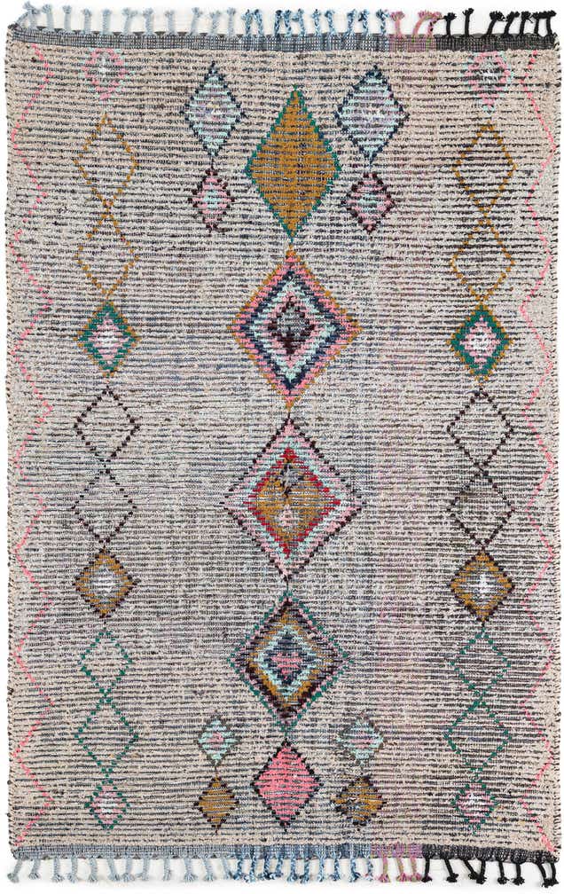 5' 8 x 8' 3 Hand Knotted Moroccan Wool Rug