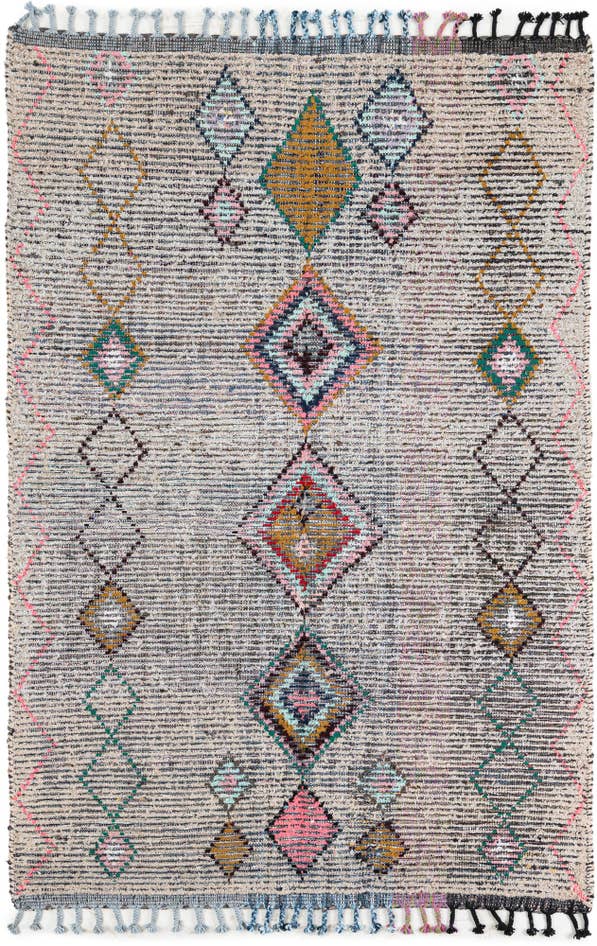 Detail image of 5' 8 x 8' 3 Hand Knotted Moroccan Wool Rug
