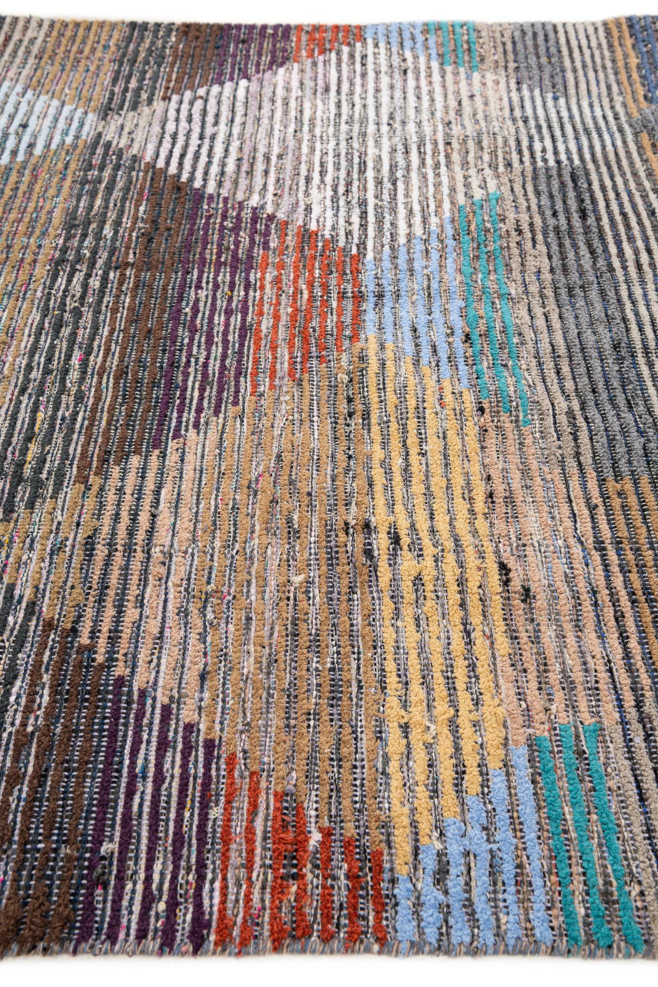 5' 6 x 8' 4 Hand Knotted Moroccan Wool Rug