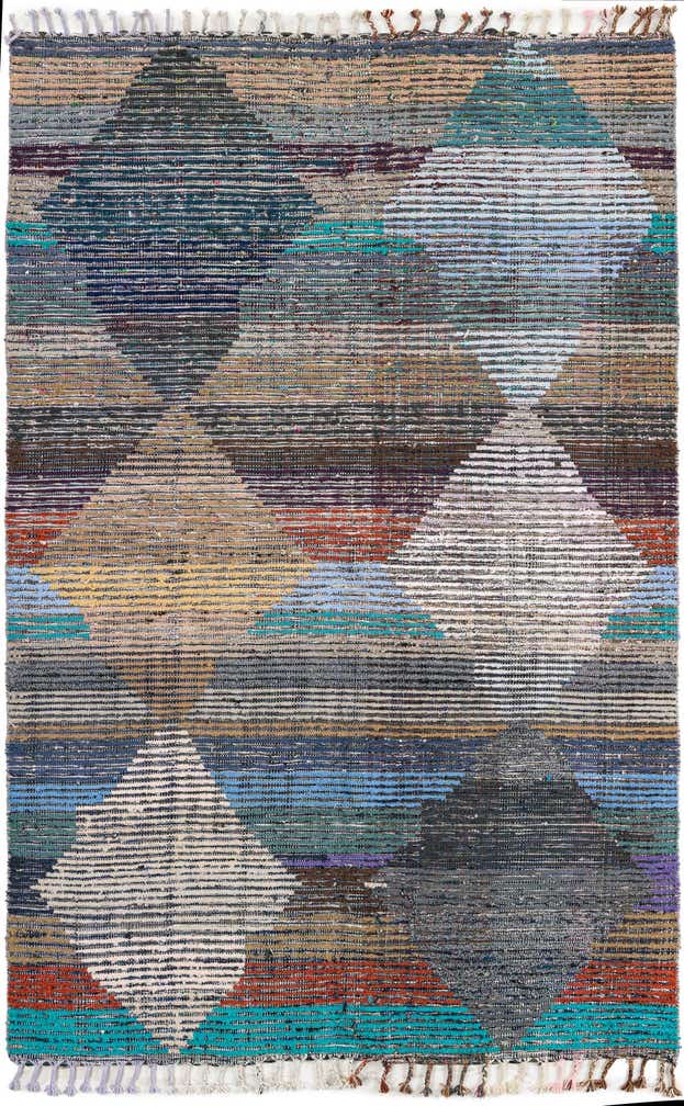 5' 6 x 8' 4 Hand Knotted Moroccan Wool Rug