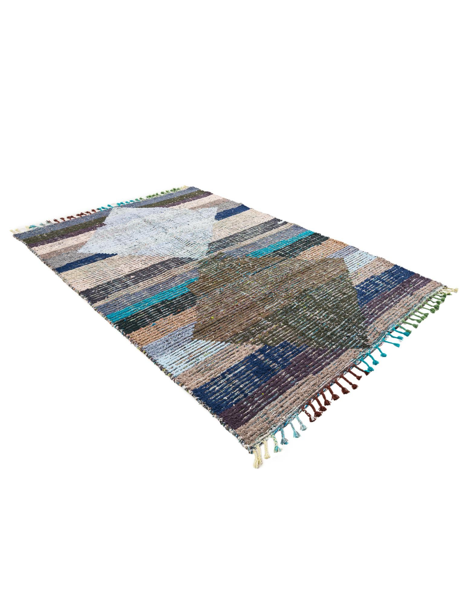 5' 8 x 8' 3 Hand Knotted Moroccan Wool Rug