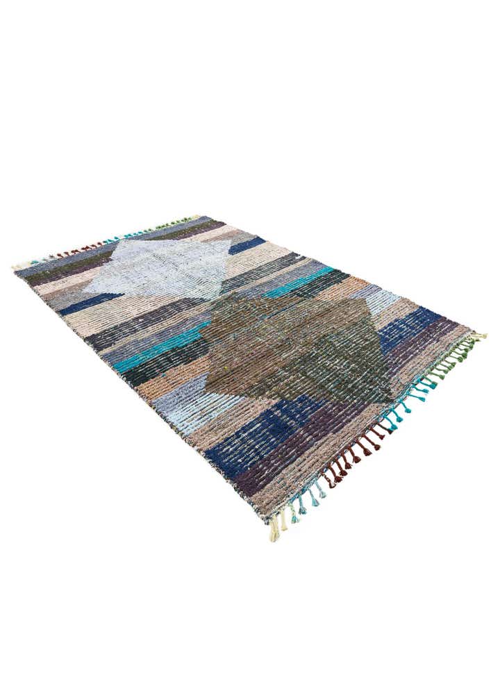 5' 8 x 8' 3 Hand Knotted Moroccan Wool Rug
