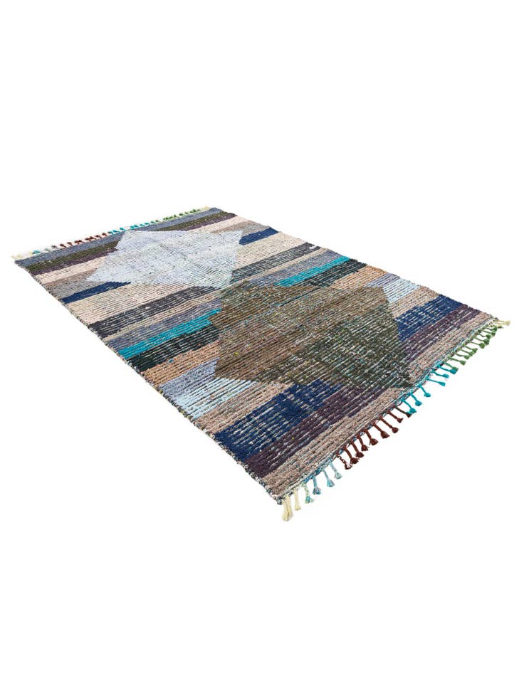 Detail image of 5' 8 x 8' 3 Hand Knotted Moroccan Wool Rug