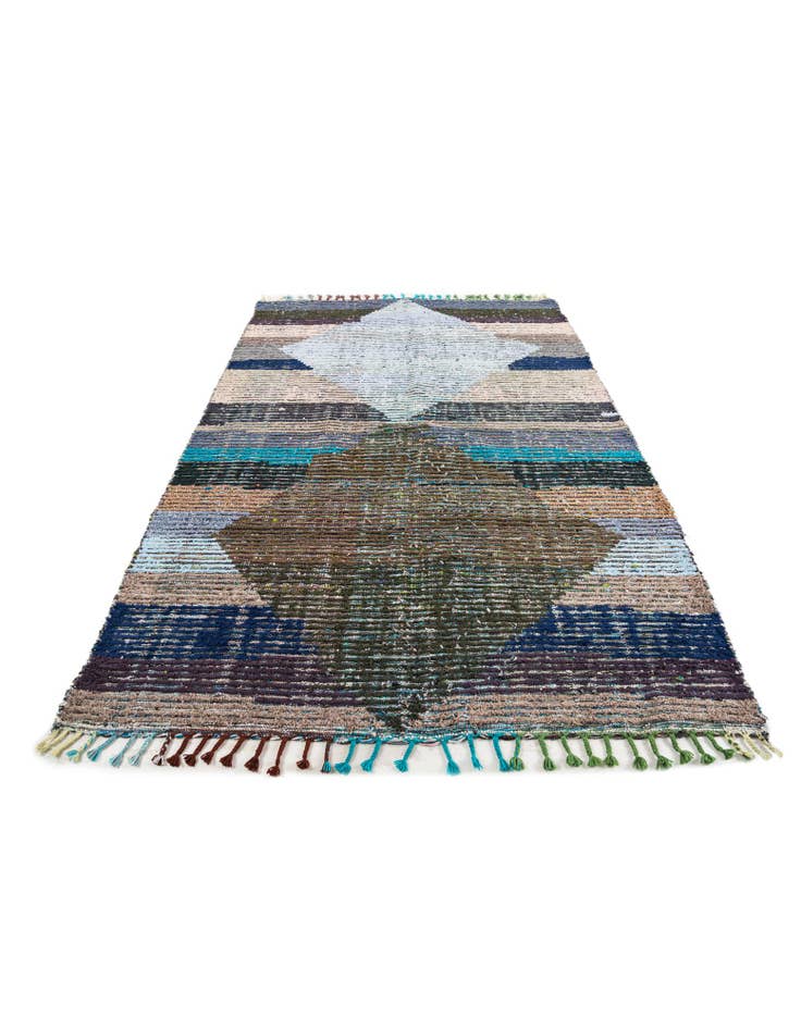 Detail image of 5' 8 x 8' 3 Hand Knotted Moroccan Wool Rug