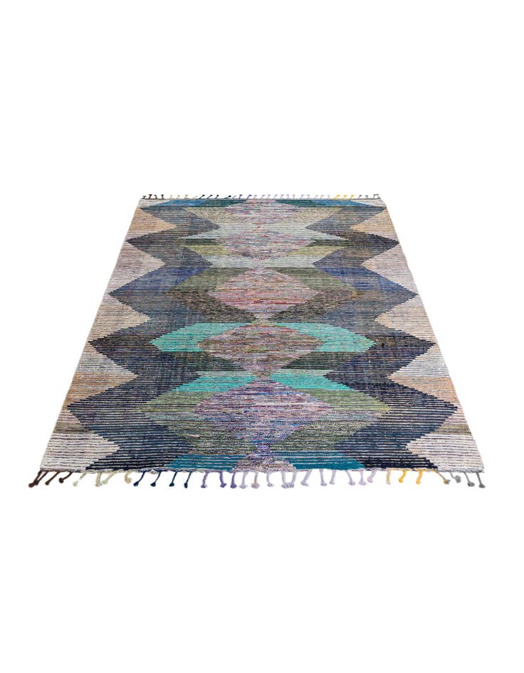 Detail image of 8' 2 x 10' Hand Knotted Moroccan Wool Rug