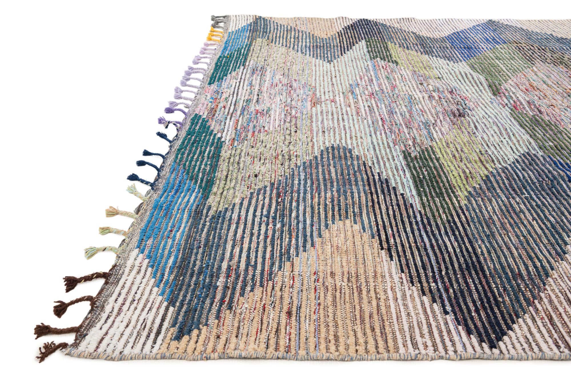 8' 2 x 10' Hand Knotted Moroccan Wool Rug