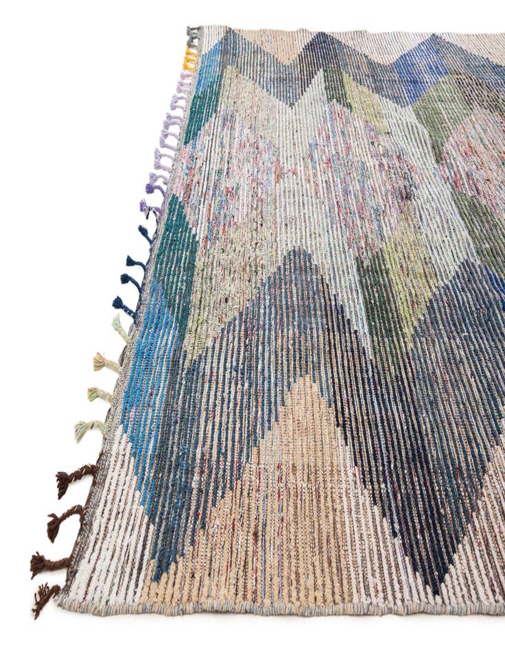 Detail image of 8' 2 x 10' Hand Knotted Moroccan Wool Rug