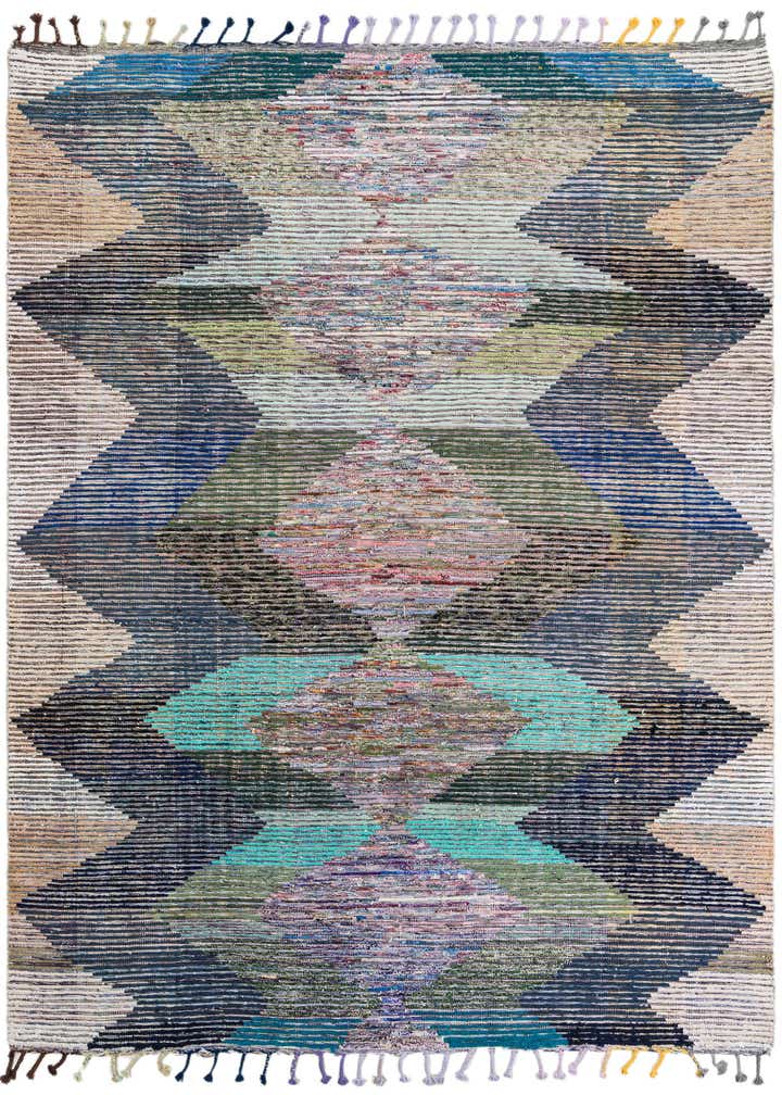 8' 2 x 10' Hand Knotted Moroccan Wool Rug