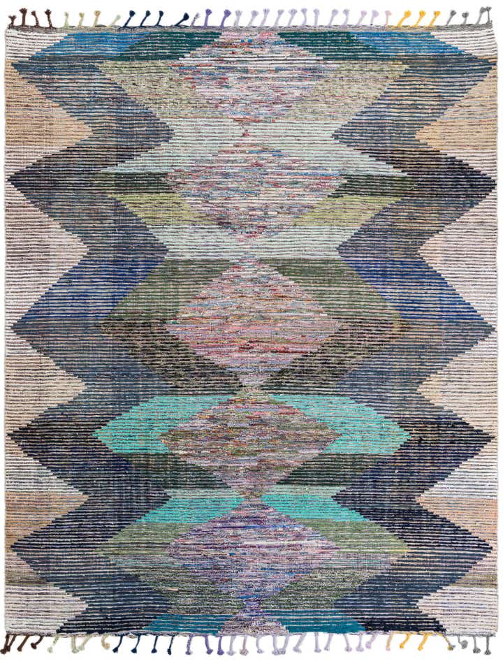 8' 2 x 10' Hand Knotted Moroccan Wool Rug