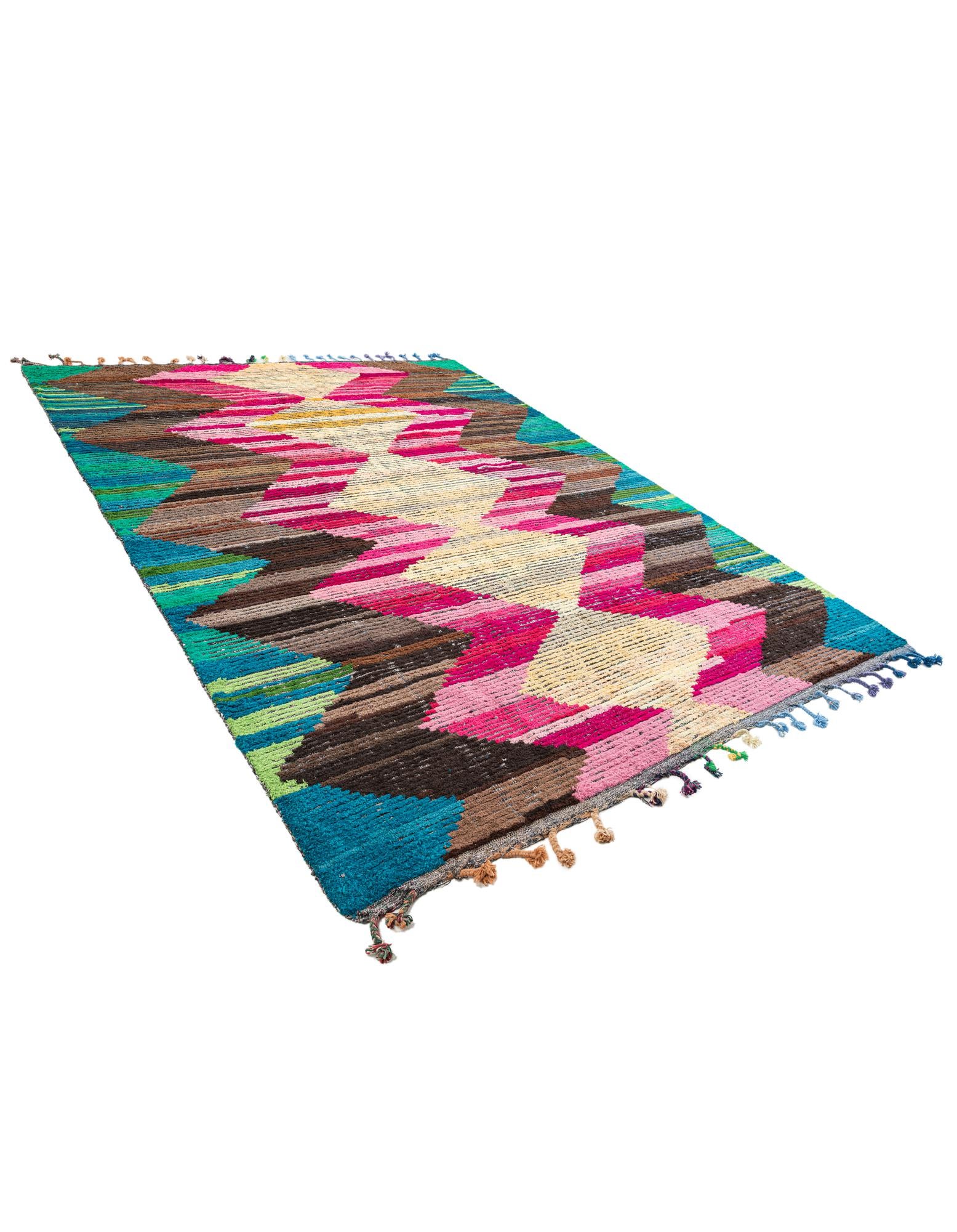 8' 2 x 10' 5 Hand Knotted Moroccan Wool Rug