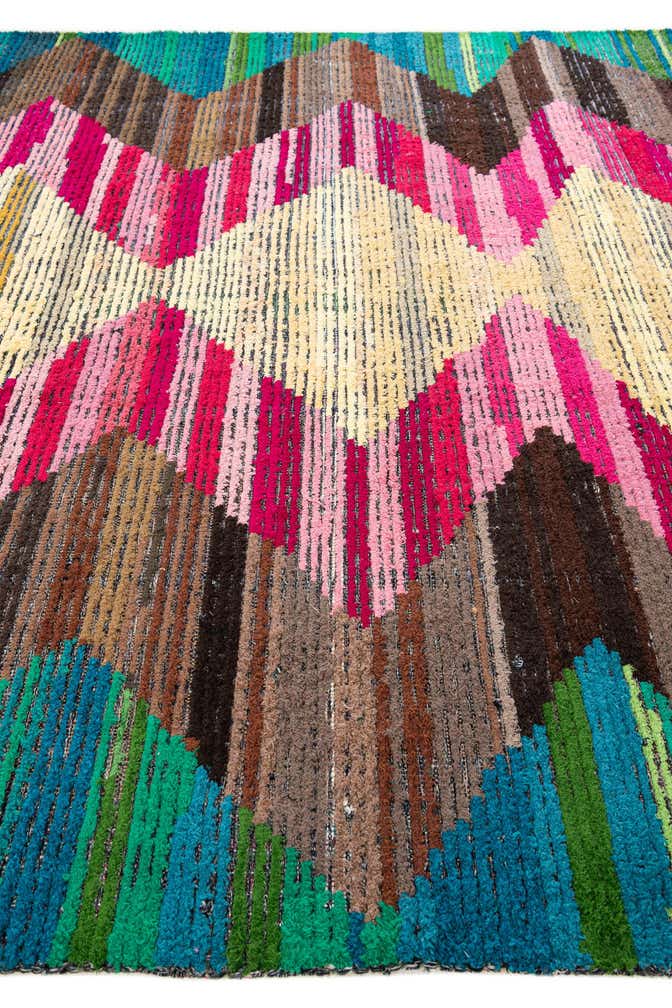 8' 2 x 10' 5 Hand Knotted Moroccan Wool Rug