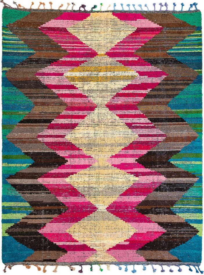 Detail image of 8' 2 x 10' 5 Hand Knotted Moroccan Wool Rug