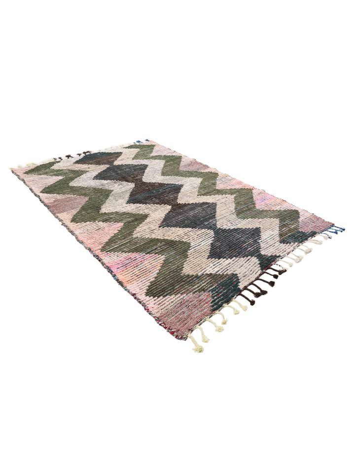 5' 7 x 8' Hand Knotted Moroccan Wool Rug