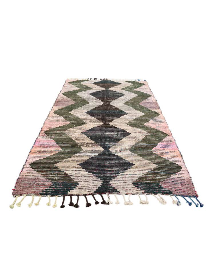 5' 7 x 8' Hand Knotted Moroccan Wool Rug