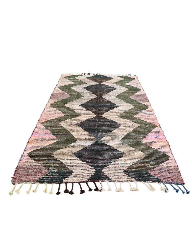 Detail image of 5' 7 x 8' Hand Knotted Moroccan Wool Rug
