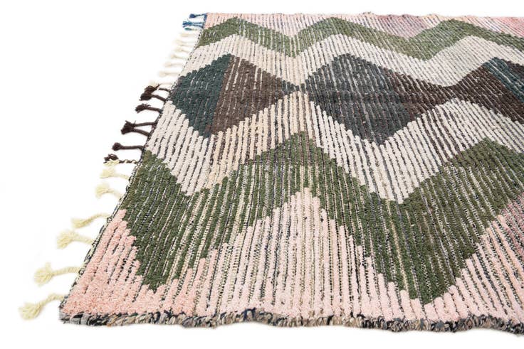 Detail image of 5' 7 x 8' Hand Knotted Moroccan Wool Rug