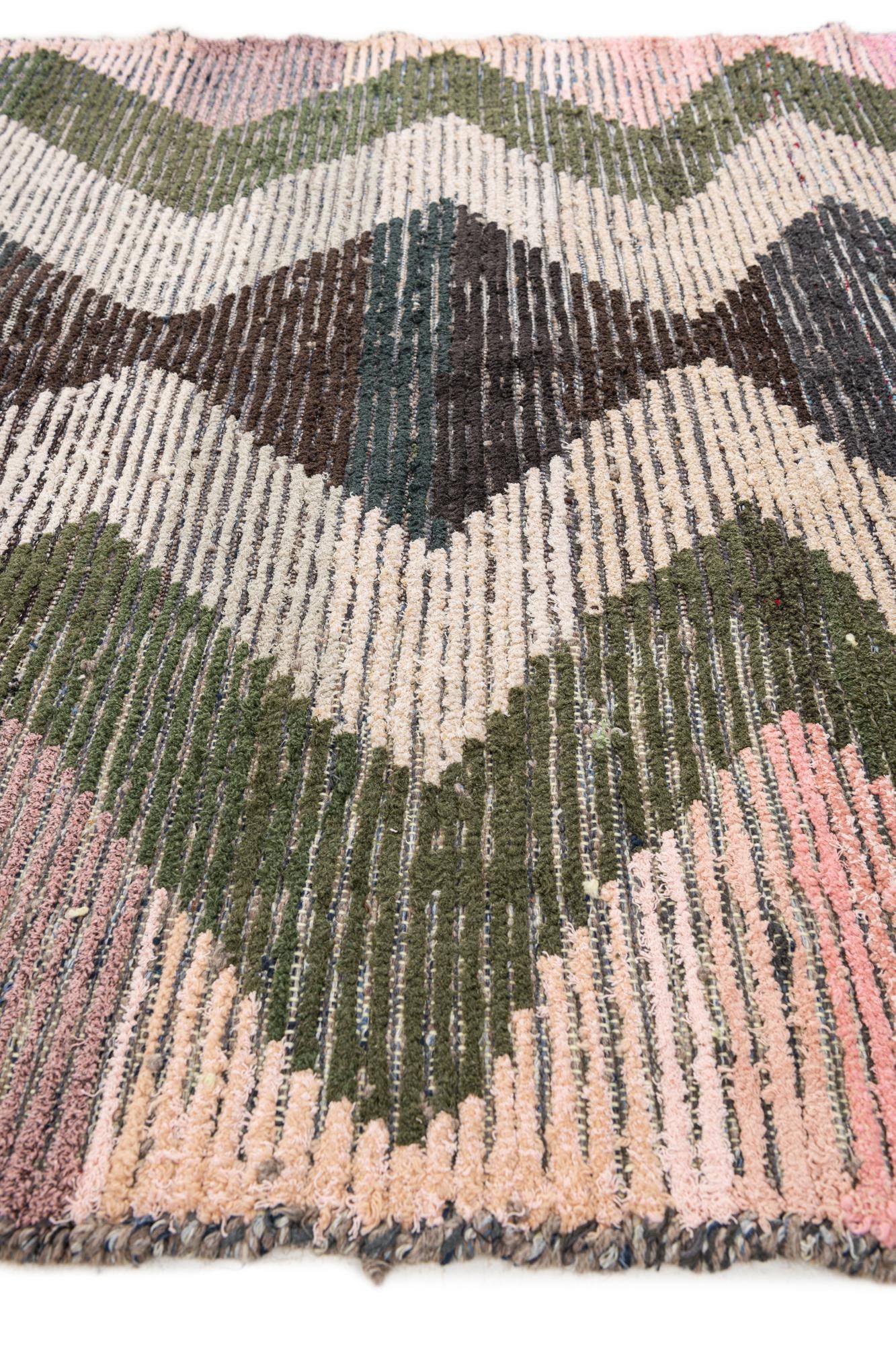5' 7 x 8' Hand Knotted Moroccan Wool Rug