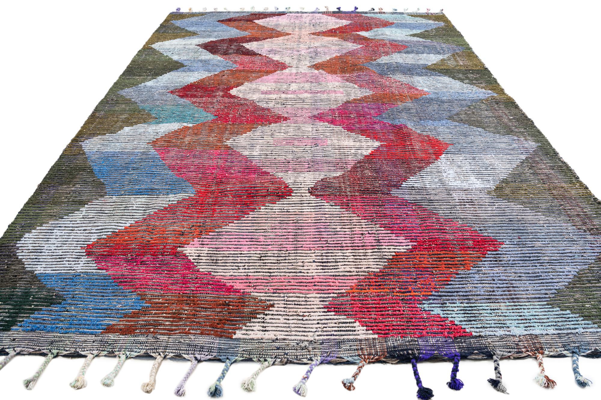 9' 3 x 12' 2 Hand Knotted Moroccan Wool Rug