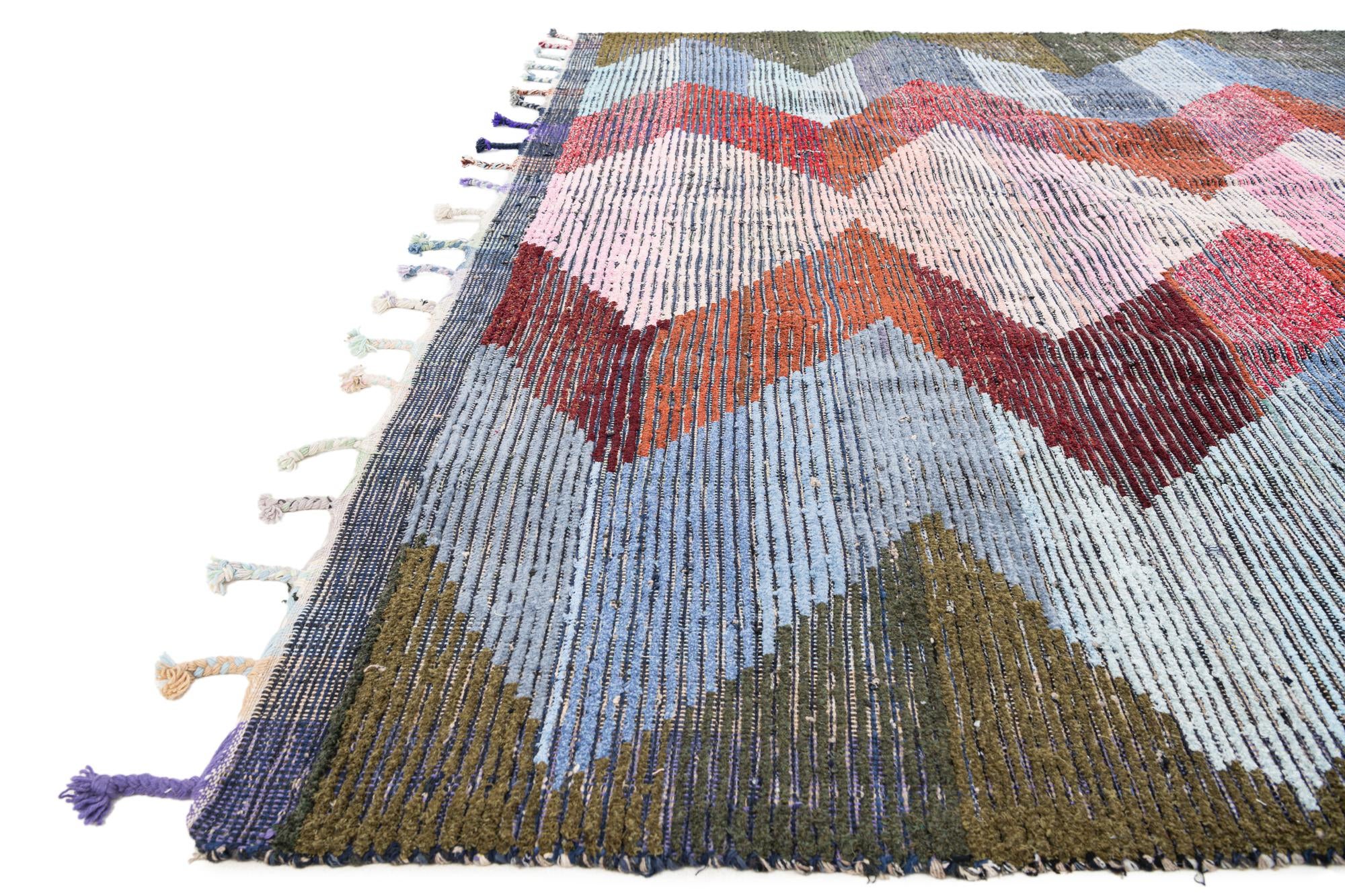 9' 3 x 12' 2 Hand Knotted Moroccan Wool Rug