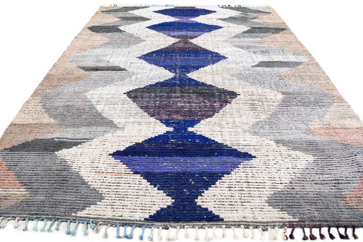 9' 4 x 12' 1 Hand Knotted Moroccan Wool Rug