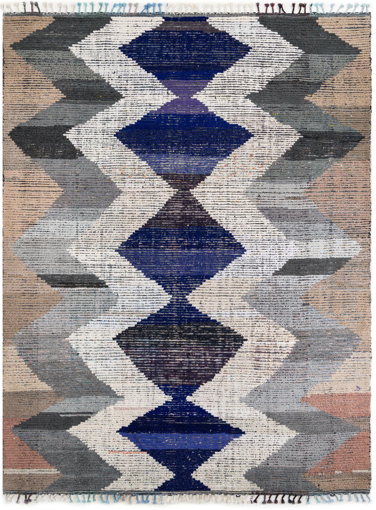 9' 4 x 12' 1 Hand Knotted Moroccan Wool Rug