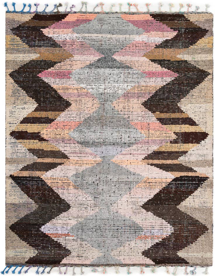 Detail image of 8' 5 x 10' 3 Hand Knotted Moroccan Wool Rug