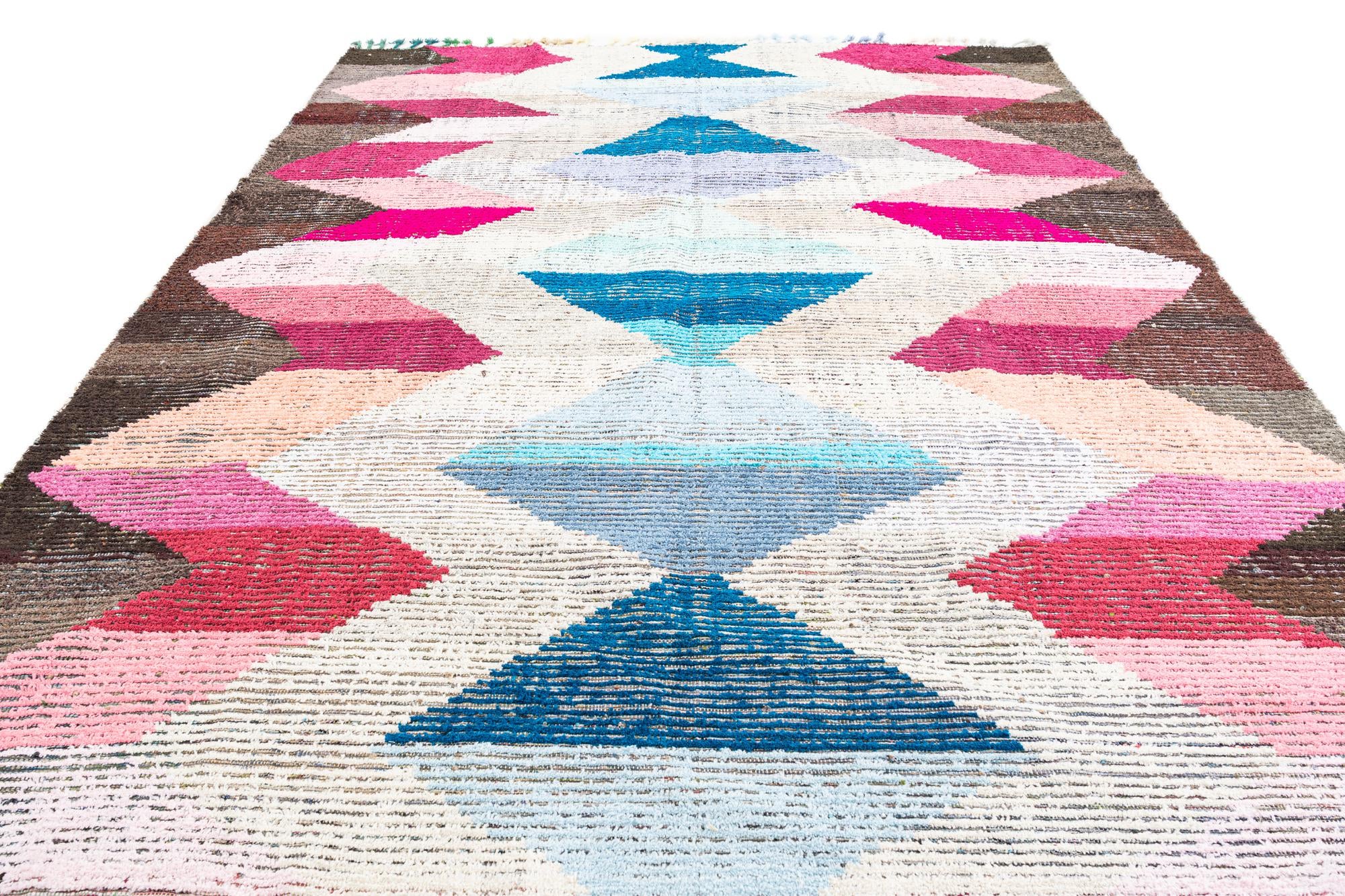 9' 2 x 12' 1 Hand Knotted Moroccan Wool Rug