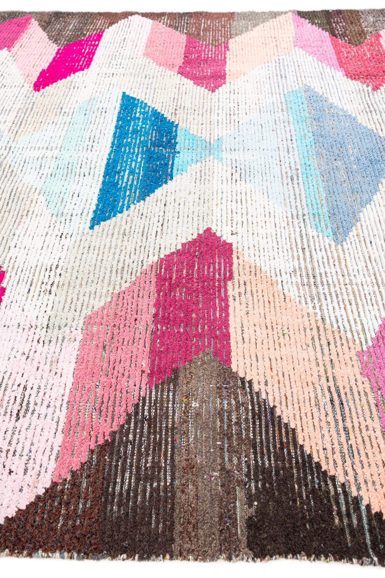 9' 2 x 12' 1 Hand Knotted Moroccan Wool Rug